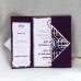 Purple Velvet Holder Invitation Card Wedding Invitation Card Personalized Custom